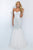 Blush - Crystal-encrusted Satin Tulle Trumpet Gown 11045 In White
