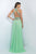 Blush - Two-Piece Bejeweled Illusion High Neck Gown 11056 in Pink