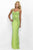 Blush - Beaded Sweetheart Jersey Sheath Dress 11060 in Green