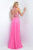 Bejeweled Illusion Halter Neck Chiffon A-line Gown 11062
