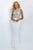 Blush - Jewel Accented Illusion Halter Neck Jersey Dress 11064 in White