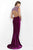 Blush - Jeweled Cap Sleeve High Neck Velvet Sheath Dress 11075 In Purple