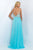 Embellished V-Neck Chiffon A-line Dress 11087