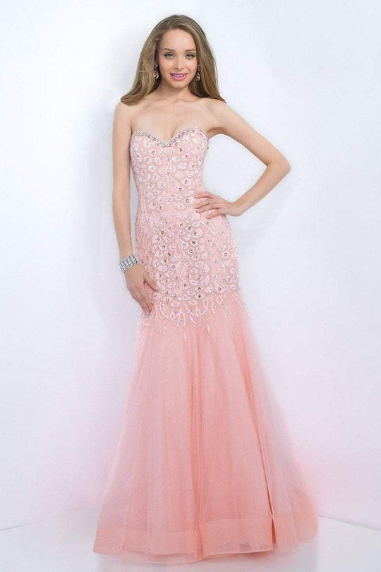 Jeweled Sweetheart Tulle Trumpet Gown 11090