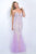 Blush - Embellished Sweetheart Tulle Trumpet Gown 11095 in Purple and Neutral