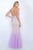 Blush - Embellished Sweetheart Tulle Trumpet Gown 11095 in Purple and Neutral
