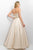 Crystal-accented Straight Neck Mikado Ball Gown 11131