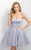 Blush - Sweetheart Satin A-line Dress 11173 in Gray