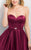 Blush - Sweetheart Satin A-line Dress 11173 in Red