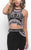 Blush - Bedazzled Two-Piece Jewel Neck Sheath Dress 11200 in Black and Pink
