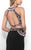 Blush - Bedazzled Two-Piece Jewel Neck Sheath Dress 11200 in Black and Pink