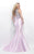 Blush - Sweetheart Mikado Trumpet Dress  11203 in Pink and Multi-Color