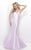 Blush - Sweetheart Mikado Trumpet Dress  11203 in Pink and Multi-Color