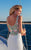 Blush - Lace Embellished Scoop Neck Sheath Dress 11204 in White and Multi-Color