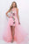 Blush - Embellished Illusion Jewel Neck With Removable Skirt 11205 In Pink and Multi-Color