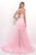 Blush - Embellished Illusion Jewel Neck With Removable Skirt 11205 In Pink and Multi-Color