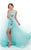 Blush - Embellished Illusion Jewel Neck With Removable Skirt 11205 in Green and Multi-Color