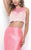 Blush - Embellished Illusion Mikado Trumpet Dress 11210 in Pink