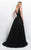 Blush - Beaded Illusion High Neck Tulle Dress  11221 In Black