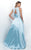Blush - Embellished High Low A-line Dress With Removable Top 11227 in Blue