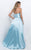 Blush - Embellished High Low A-line Dress With Removable Top 11227 in Blue
