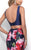 Blush - Two-Piece Scoop Neck Printed Mikado Mermaid Dress 11233 In Blue and Multi-Color
