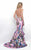 Blush - Two-Piece Crystal-accented Mikado Mermaid Dress 11247 In Pink and Multi-Color