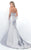 Blush - Bead Embellished Sweetheart Mikado Mermaid Dress 11252 in Gray