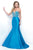 Blush - Bead Embellished Sweetheart Mikado Mermaid Dress 11252 in Blue