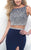 Blush - Two-Piece Bateau Satin Sheath Gown  11256 In Blue and Silver