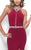 Blush - Bejeweled High Halter Sheath Gown 11264 In Black