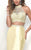 Blush - Two-Piece Crystal Halter Mikado Trumpet Gown  11268 In Yellow