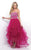 Blush - Ornate Strapless Sweetheart Tulle High Low Gown  11271 in Pink and Silver