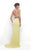 Blush - Floral Embroidered Illusion Sheath Gown  11283 in Yellow and Multi-Color