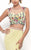 Blush - Floral Embroidered Illusion Sheath Gown  11283 in Yellow and Multi-Color