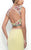 Blush - Floral Embroidered Illusion Sheath Gown  11283 in Yellow and Multi-Color