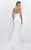 Blush - Tuxedo Accent Halter Trumpet Gown 11298 in White