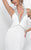 Blush - Tuxedo Accent Halter Trumpet Gown 11298 in White