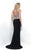Blush - Beaded High Illusion Two-Piece Sheath Gown 11301 in Black and White