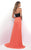 Blush - Posh Strapless Sweetheart A-Line Gown 11303 in Black and Orange