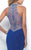 Blush - Stunning Bejeweled High Halter Sheath Gown 11307 in Blue