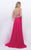 Blush - Vivid Embroidered Two-Piece Illusion A-Line Gown 11310 in Pink and Multi-Color