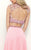 Blush - Beaded Jewel Illusion Chiffon A-Line Gown 11317 in Pink