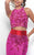 Blush - Jewel Toned Jewel Mikado Trumpet Gown  11319 in Pink and Red