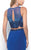 Blush - Iridescent Jewel Illusion Petal Sheath Gown 11327 In Blue