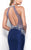 Blush - Ornate Illusion Mikado Trumpet Gown 11332 in Blue