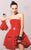 Blush - 9120 Strapless Bubble Hem Cocktail Dress In Red