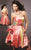 Blush - 9128 Floral Semi-Sweetheart Cocktail Dress  In Pink and Multi-Color