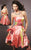 Blush - 9128 Floral Semi-Sweetheart Cocktail Dress  In Pink and Multi-Color