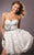 Blush - 9141 Lace Sweetheart A-line Dress  In White and Black